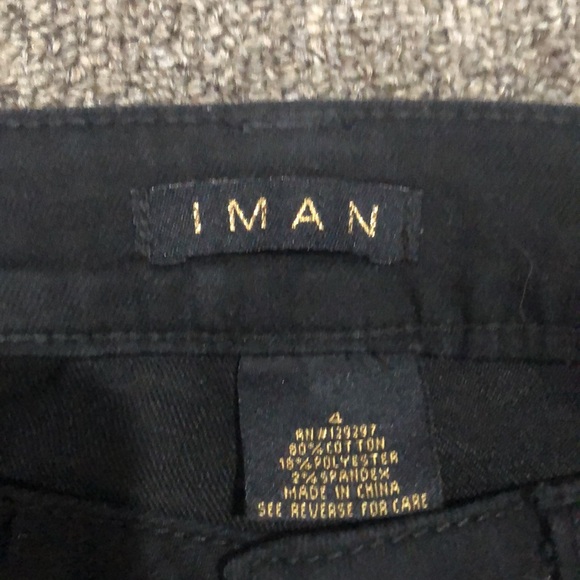 Iman Global Chic 360 Jeans Black Sz 4 Zip Ankle NWOT - Picture 4 of 9
